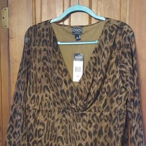 Leopard blouse 28” length